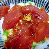 簡単カジキマグロ漬け丼